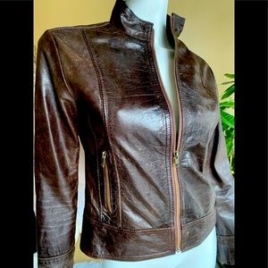 Vintage Brown leather jacket